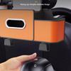 Car Seat Back Seat Leather Multifunctional Storage Box Car Tissue Box Storage Bag Water Cup Holder Hook Storage Box
