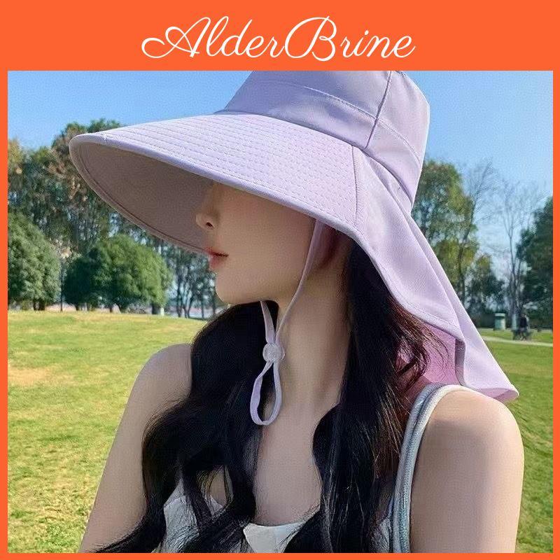 Cap Sunscreen Shawl Ponytail Travel Fisherman Hat Wide Brim Sun Hat With Neck Flap Outdoor Uv Anti Neck Protection Sun Visors
