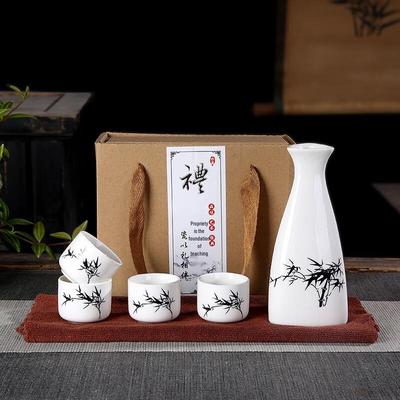 Shangqi Ceramic Baijiu Set with Pot & Cups