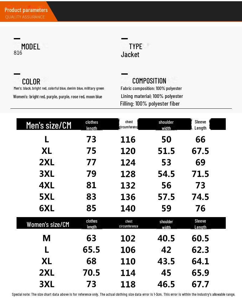 Unisex Outdoor Mountaineering Jackets with Plus Size Options and Velvet Lining