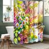 Floral Pattern Bathing Curtain Bathroom Shower Curtain Waterproof With 12 Hooks Home Deco