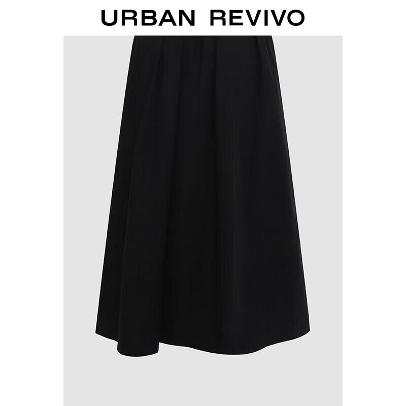 UR2026 Women's V-Neck Wide Belt Maxi Dress