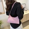 Trendy Stylish Retro Single Shoulder Bag Perfect For Spring Casual Outfits In Black Pink Khaki White And Purple