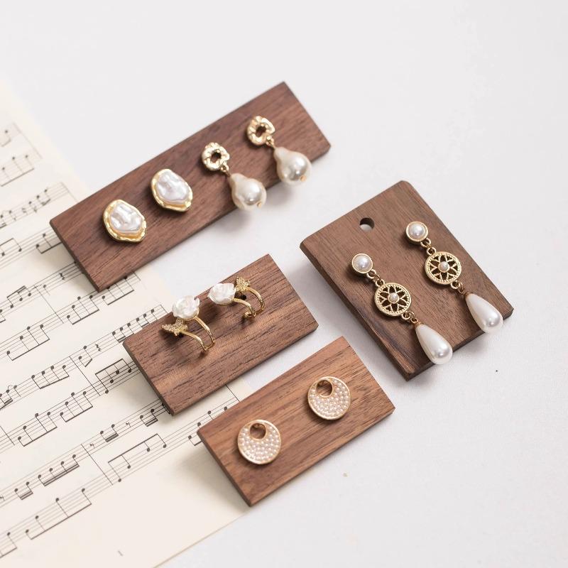 Multiple Jewelry Displays Rack Solid Wood Earrings Showcase Stand Ring Holder Counter Show Holder Live Stream Organizer Tray