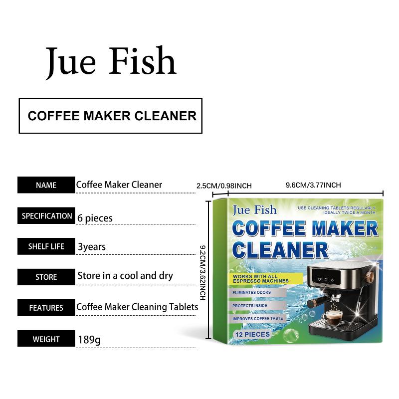 Coffee Maker Cleaner Effervescent Descale Sheets Fast Removing Filter for Coffee Stains and Limescale Home Barista Maintenance
