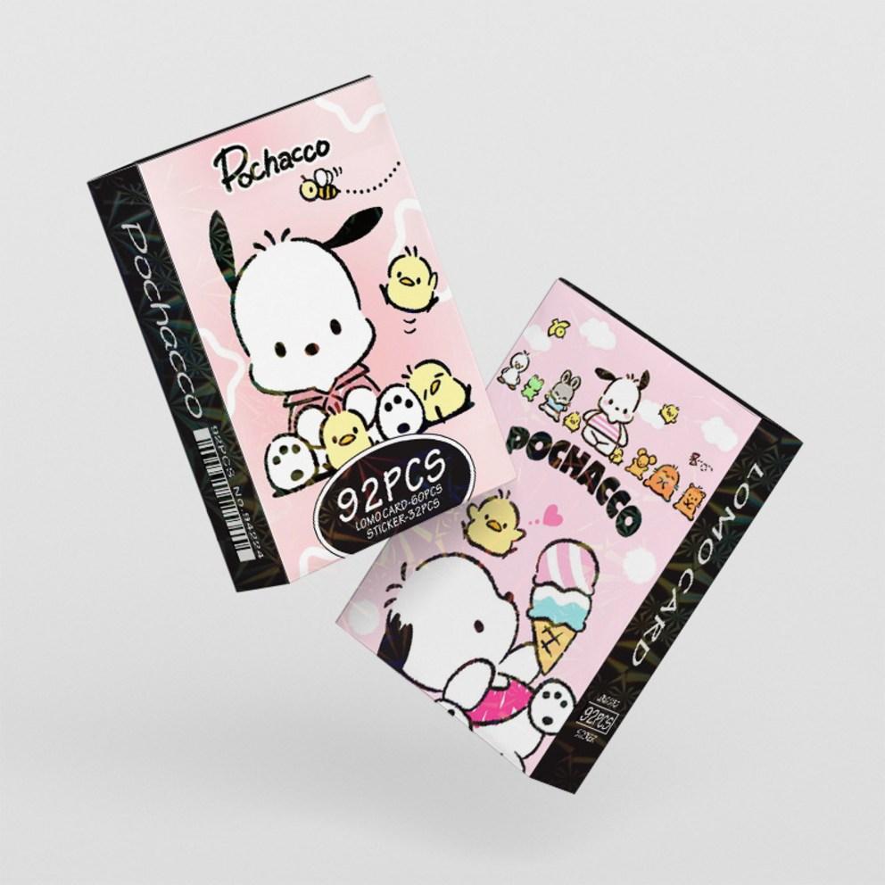 Sanrio Photocard Goods LOMO Illustration Photocard 60pcs + Mini Sticker 32pcs, Pochaco, 1ea
