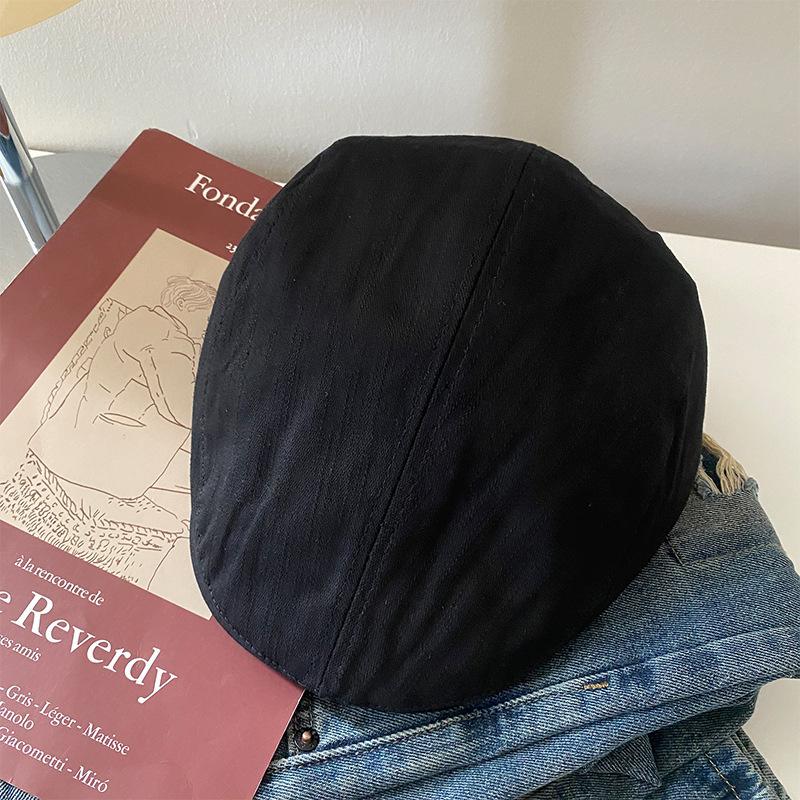 Retro forward hat women's autumn and winter versatile anti-wearing beret fashion big head circumference shows the face small hat tide