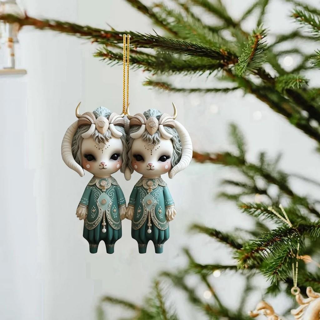 

Sheep Lovable Acrylic Crab Car Decor For Cheerful Christmas Holiday Enhancement 4