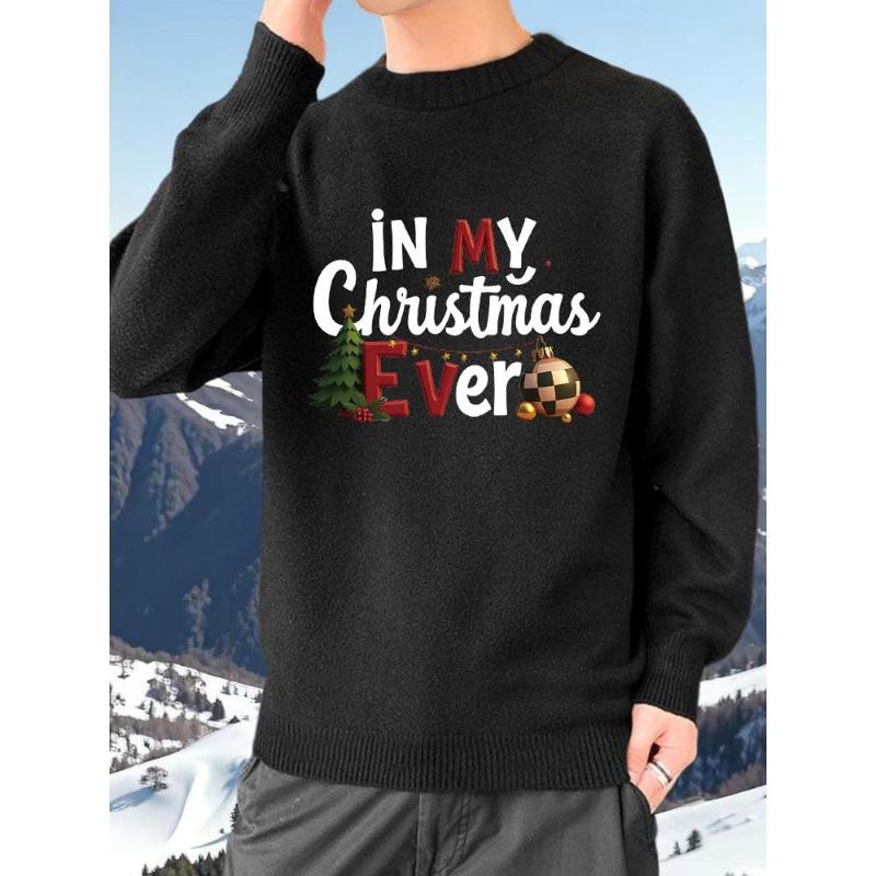 

Festive Reindeer Pattern Wool Blend Sweater - Heartwarming Designs for Gift-Giving XXL чорний