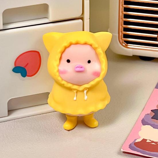 Mini Pig Figurines Cartoon Toy Cute Toppers for Home Piglet Cake Miniature Pig Office Desk Birthday