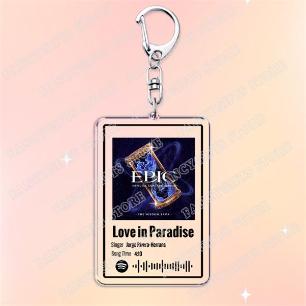 Hot Epic The Musical Songs Keychains for Women Accessories Bag Wouldn't You Like No Longer You Music Keyings Jewelry Fans Gifts