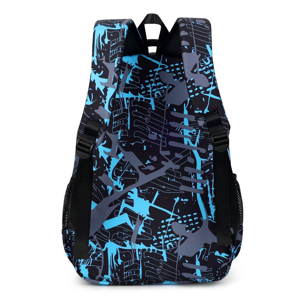 Large Capacity Schoolbag with Shoulder Strap; Student Three-piece Pencil Case Set