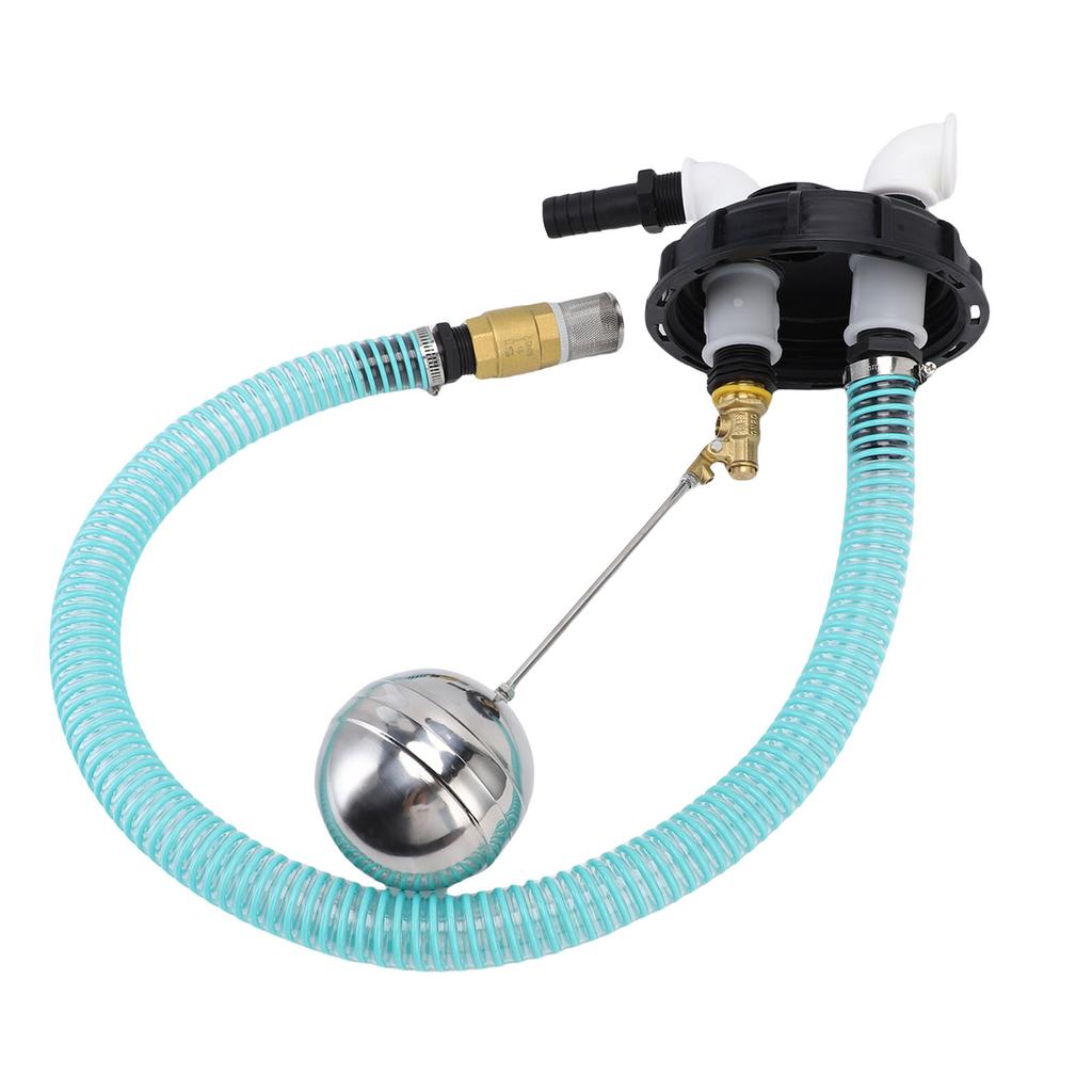 Heavy Duty IBC LID DN 150 with Overfill   and Pump Connection, 25mm Hose 90 Degree Elbow, PP IBC Rainwater Collection Sews for