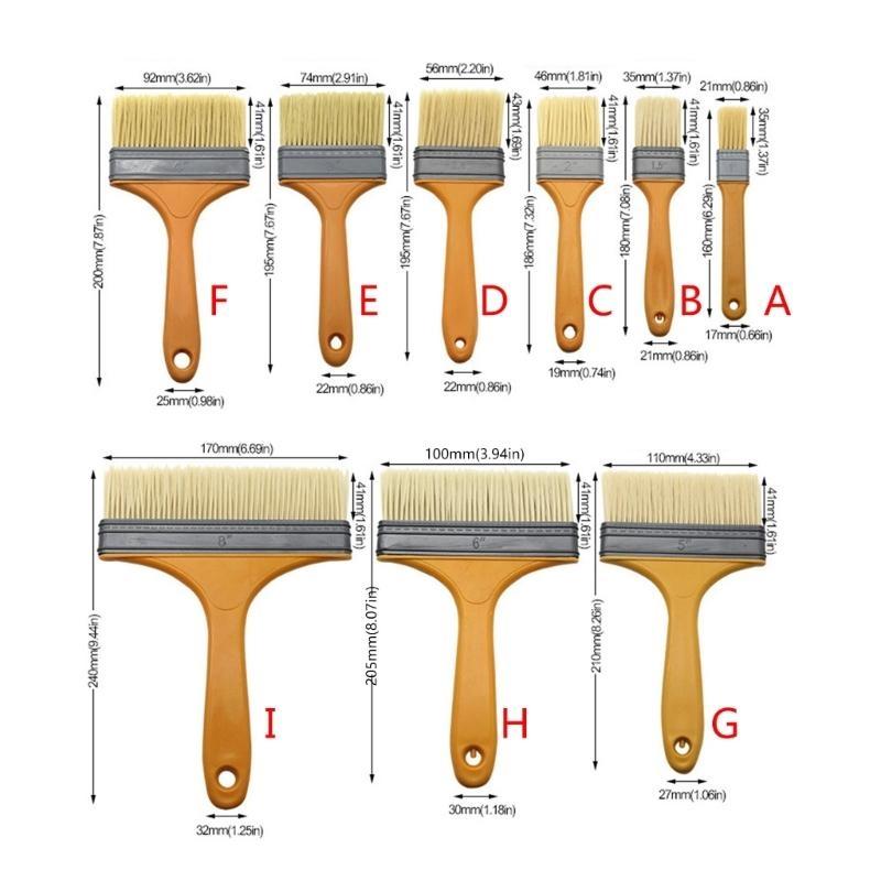 652F Durability Paintbrush Dusting Tool Soft Bristles Paint Brush With Handle for Artists and Enthusiasts