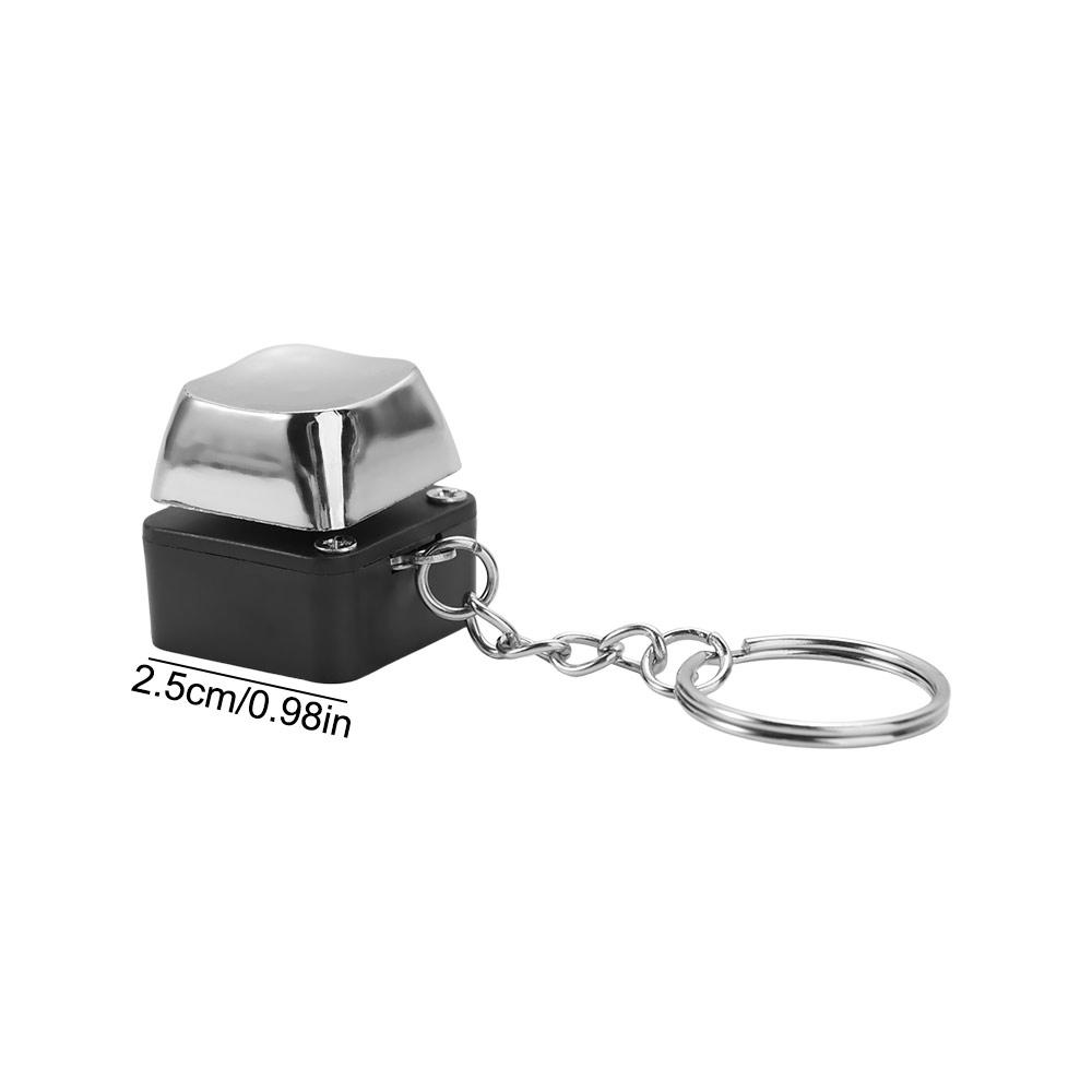 Metal Key Ring Prank Toy Mild Pulse Induction Prank Electric Shock Button Holiday Entertainment