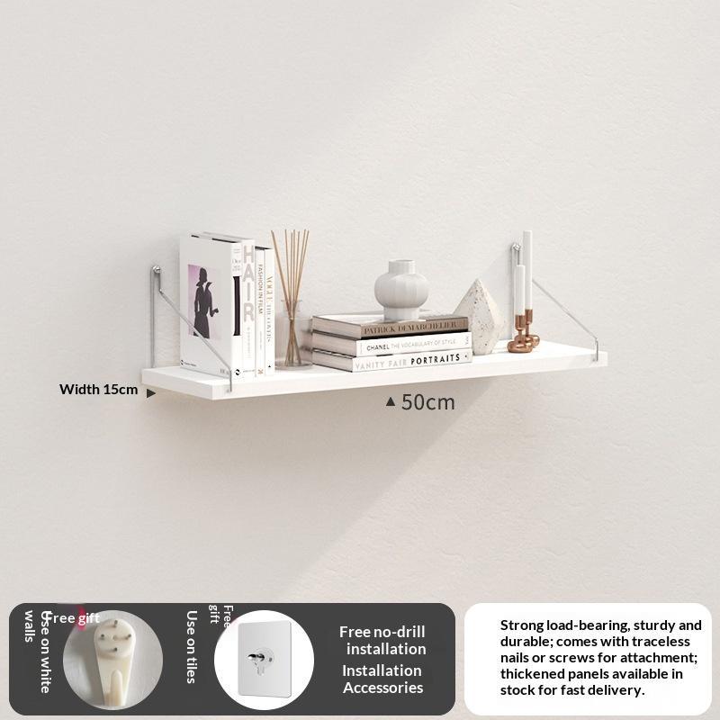 Floating Wall Shelves Waterproof Metal Brackets Spacious Storage Rack for Bathroom Kitchen Balcony Wall Use