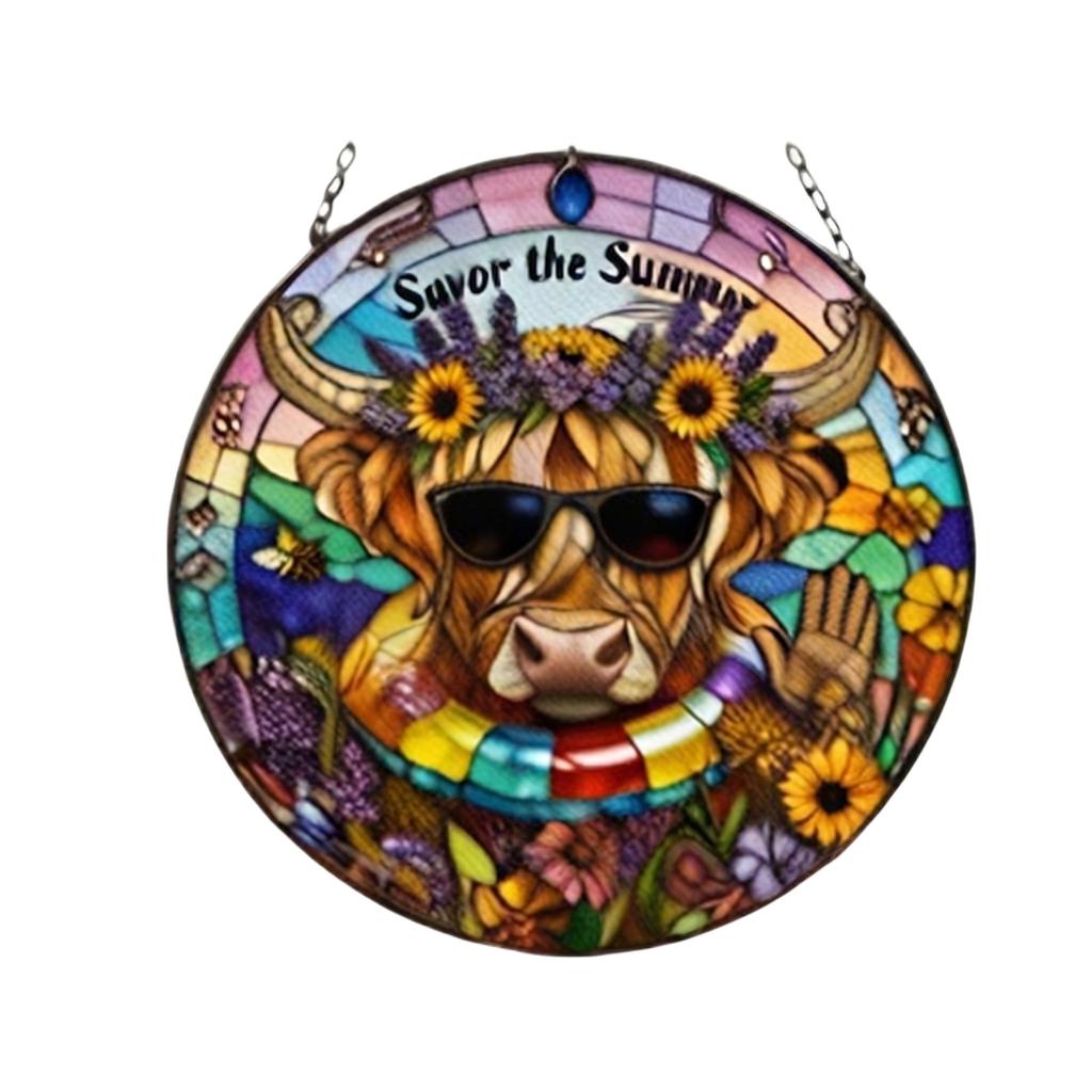 Acrylic Puzzle Window Hanging, Colorful Sunrise Sun Catchers Panel SunCatchers Puzzles Decor For Birthday Women, Men, Wife, Aunt, And Mom