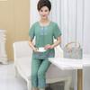 Pajamas for Women, Summer Short Sleeved Set for Middle-aged Mothers Two-piece Set for Home Wear, Can Be Worn Externally