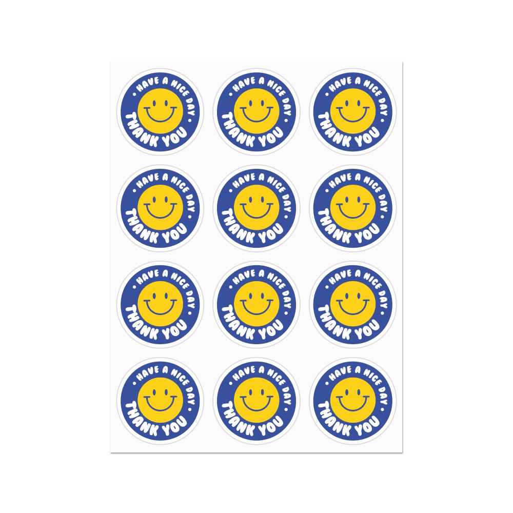 120 Pack Cute Cartoon Expression and Thank You Sealing Stickers - Fresh Decorative Gift Box Labels