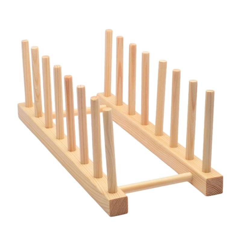 Multi Purpose Wooden Kitchen Storage Shelf for Commercial Home Use Space Saving Cups Bowls Teaware Display Stand