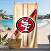 Asciugamano da Spiaggia Stampa San Francisco 49ers Morbido Portatile Asciugatura Rapida?Asciugamano Asciutto Per Piscina Vacanza Estiva Sport all'Aperto