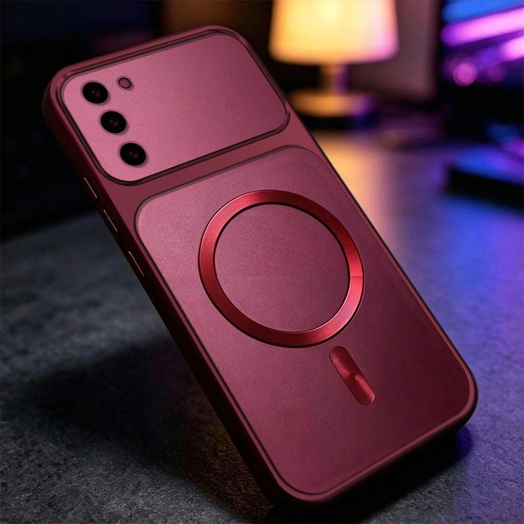 Casing for Samsung Galaxy S23+ S23 Magnetic Metallic Big Window Case