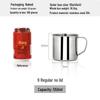 Thickened 304 Stainless Steel Drinking Cup with Lid for Kindergarten Students - Multiple Sizes Available