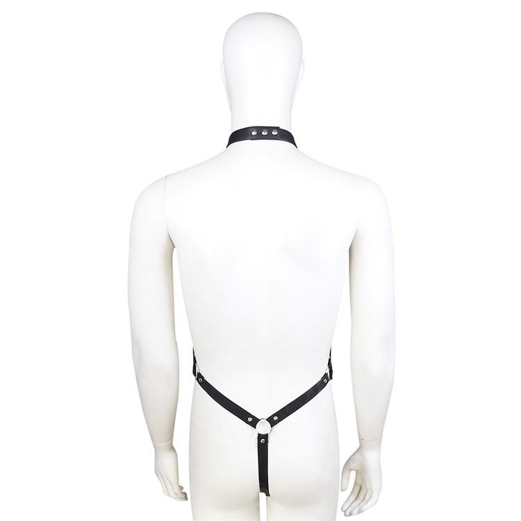 BDSM Bondage Sexy Costume Sex Toys Slave Training Leather Sub Tights Bodysuit Penis Cage Underwear