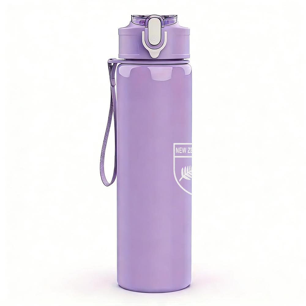 PC Number Ten Minimalist Grey Text Print 750ml colorful plastic sports water bottle leakproof pop up lid with straw for outdoor work home use