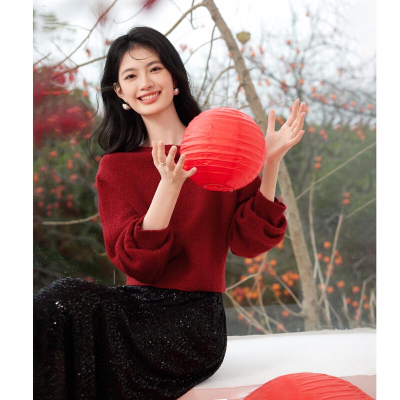 Elegant Retro Red Bow Knit Cardigan