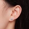 S925 Silver Angel Wings Earrings White Zircon Vintage Wing Stud Earring