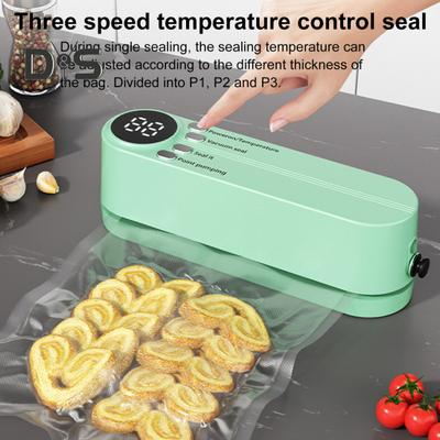 Mini vacuümsealer voor voedsel, draadloos, oplaadbaar, digitaal display, vacuümsealer voor voedselconservering, warmtesealer voor chipszakken