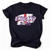 Men's Casual Sports T-Shirt Crew Neck Short Sleeve Top with England 2026 Football Print Suitable for Daily Wear and Outdoor Activities