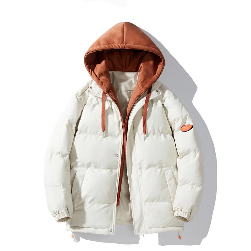 Men's Two-Piece Hooded Winter Jacket: Multi-Color, Thick Padded, Warm, Couple Style.
