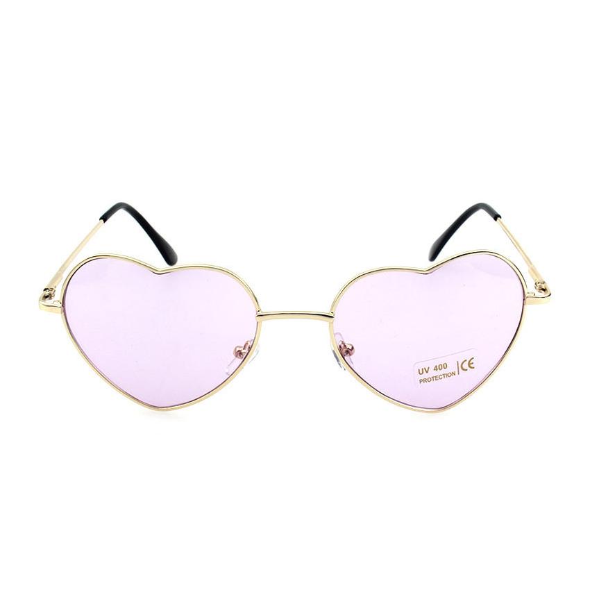 Women Sunglasses Cute Heart Frame Mirror Fashion UV400 Protection Vintage Retro Eyewear Sun Glasses