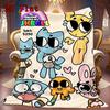 The Amazing World of Gumball 2D Flat Pattern Flannel Blanket High Quality All Seasons Warmth and Comfort Perfect for Christmas Gifts.MMT0918343
