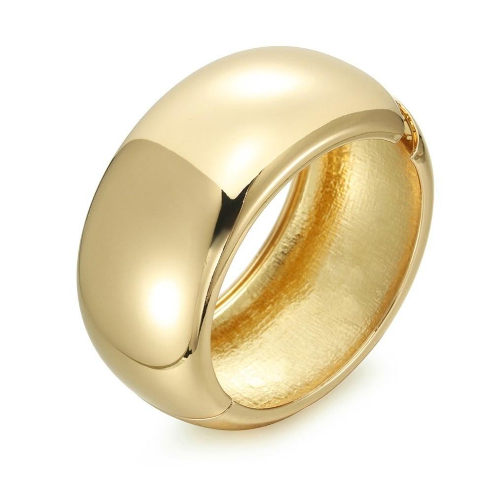 Textured Exaggerated Bracelet Geometry Wide Side Bangle Fashion Simple Metal Bracelet Party