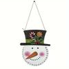 Christmas Countdown Calendar Metal Wall Hanging Snowman and Santa Design for Indoor Outdoor Holiday Decoration Long Nose Style