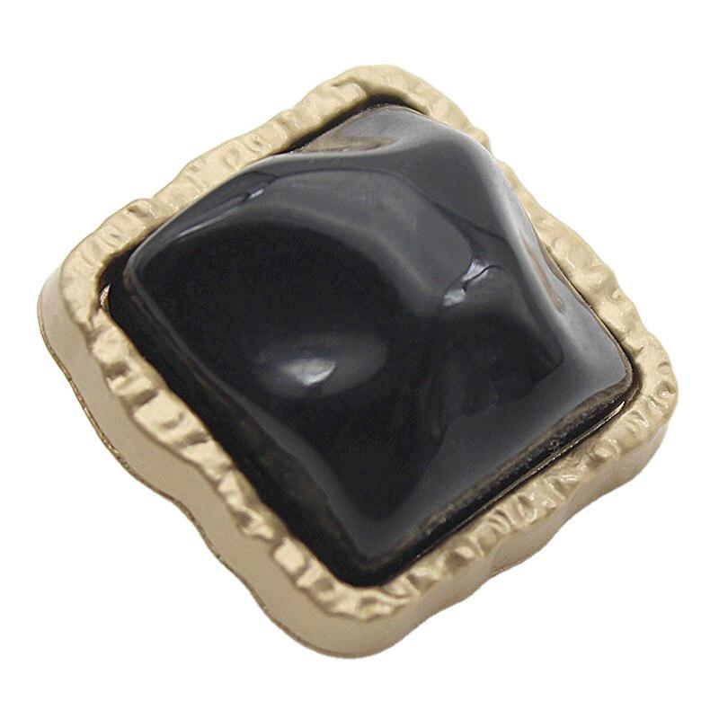 6Pcs 21mm Square Metal Women Coat Sewing Buttons for Clothes Vintage Jacket Sweaters Dress Decorations Accessories