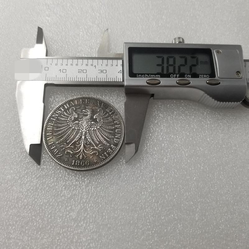 1866 Tyska Minnes Samlar Souvenirer Silvermynt