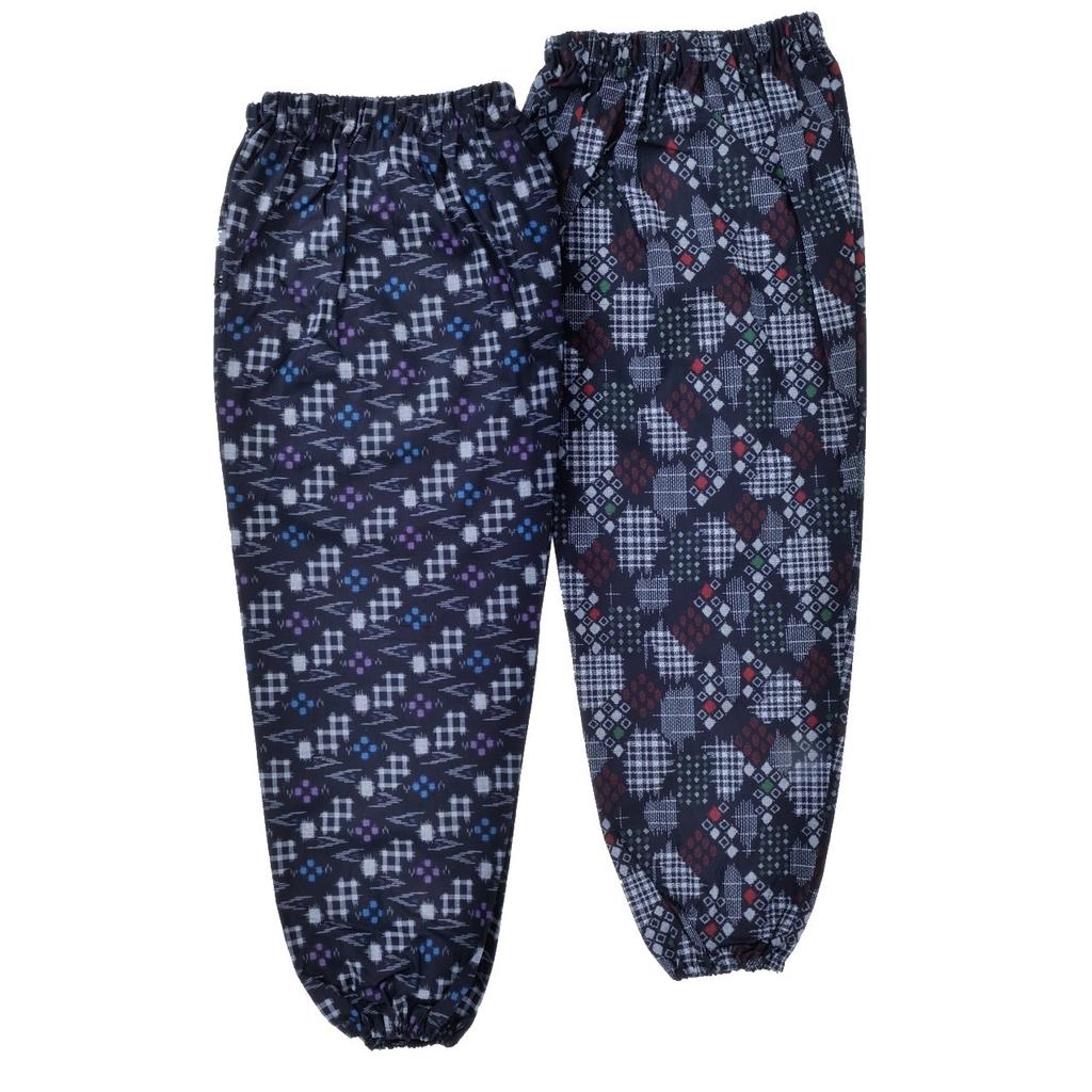 Pure Cotton Kasuri Pattern Printed Monpe (pattern Chosen Random Set 2) Women Made Japan.