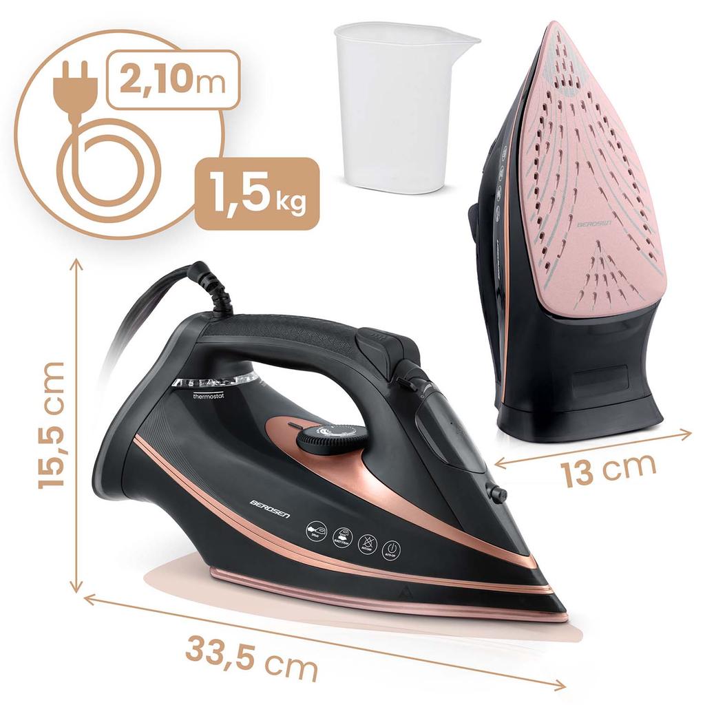 3000W Steam Iron Berdsen Bd-332 Ceramic Coating Vertical Operation
