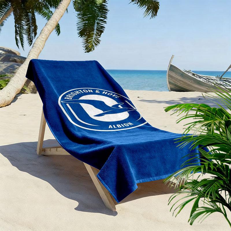 Brighton & Hove Albion Druck Strandtuch, Großes Weiches Schnelltrocknendes Handtuch für Strand Camping Schwimmen