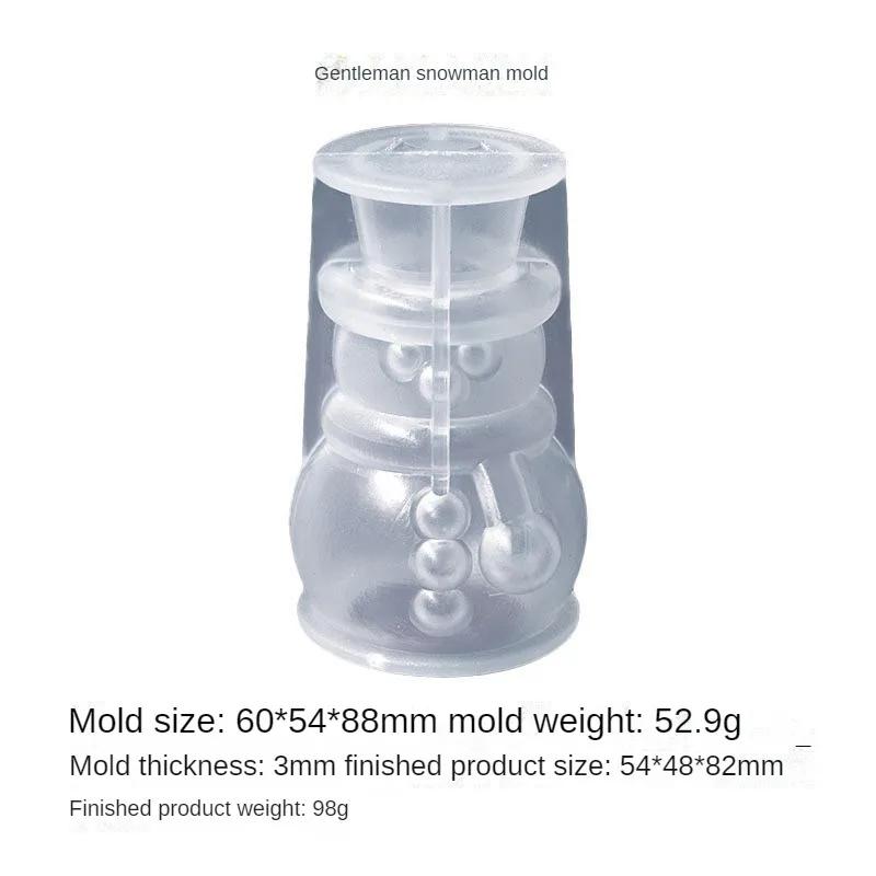 3D Christmas Tree Silicone Candle Mold 3D Gentleman Snowman Aromatherapy Gypsum Soap Resin To Make Christmas Crafts Gifts