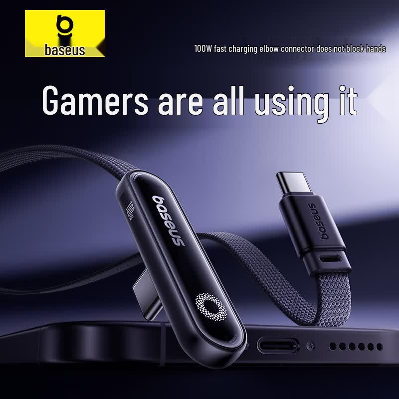 Baseus Type-C zu Type-C PD100W Schnelllade-Gaming-Winkelkabel