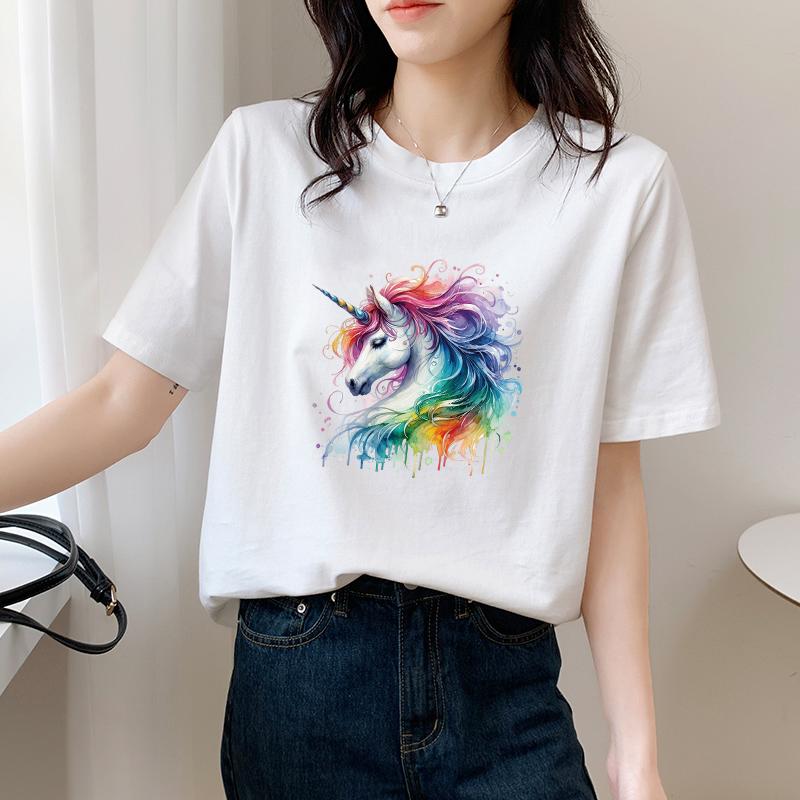 Iron On Transfer Beautiful Unicorn Stickers Diy Hoodies Jeans T-Shirt Heat Trnasfer Clothes Stickers Custom Iron-On Patches