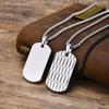 Mprainbow Mens Dog Tag Necklaces, Waterproof Stainless Steel Geometric Pendant Collar Birthday Gifts for Father Dad Husband Son