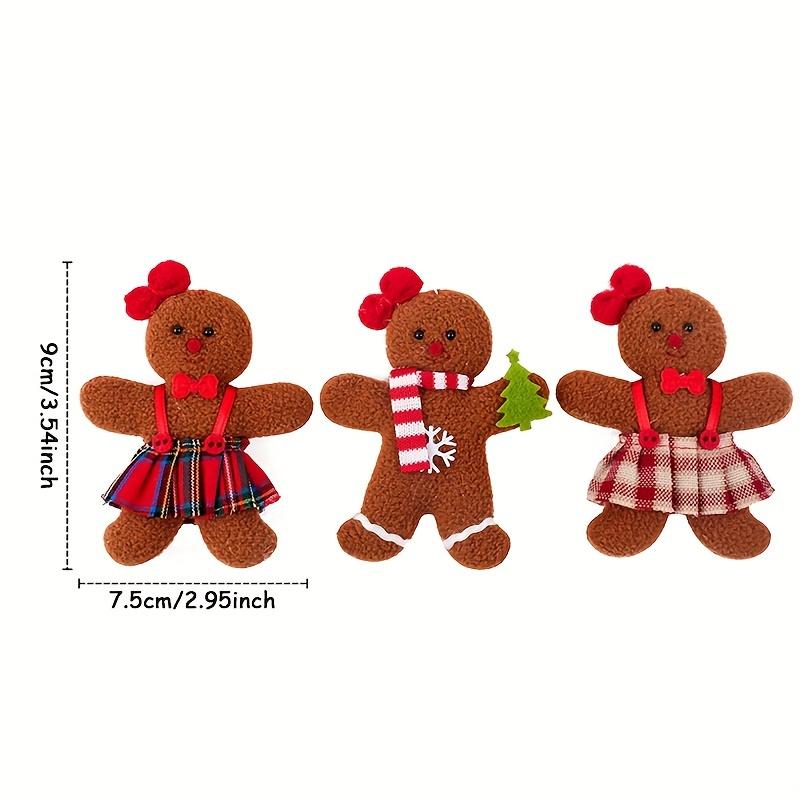 Christmas Tree Decorations Gingerbread Man Doll Pendants Christmas Tree Ornament Small Plush Doll Hanging New Year Gift Decor
