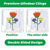Window Cling Decal Butterfly Flower Pattern Friendly PVC No Residues Easy Application