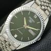 JAPAN VINTAGE REFURBISHED SEIKO 5 AUTOMATIC 6309A MENS GREEN WATCH A701717-5 R206c-a701717